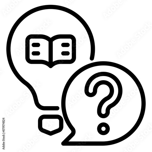 question icon, line icon style