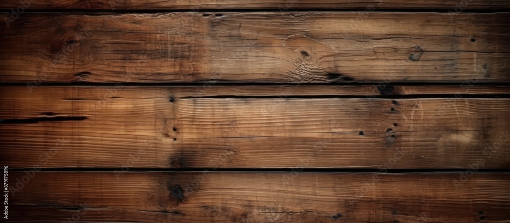 Fototapeta premium Dark Brown Wood Planks with Knots