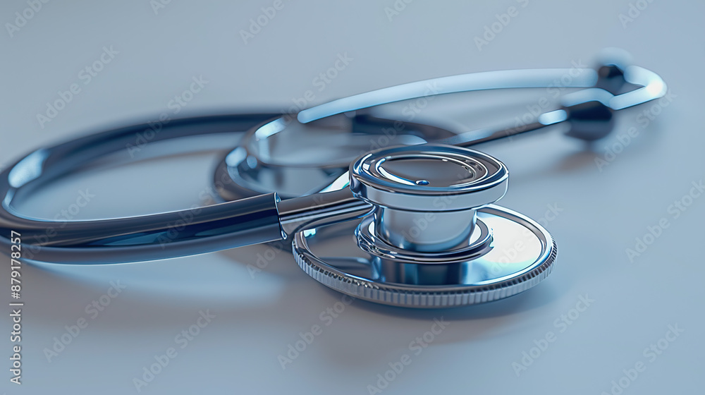 Close-up of a stethoscope on a hospital table Close-up of a stethoscope on a hospital table