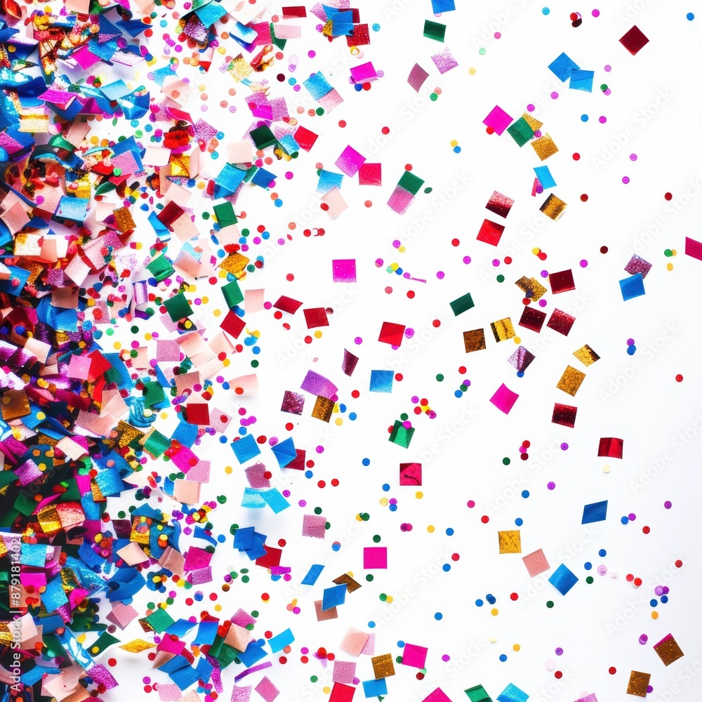Confetti isolated white background Confetti isolated white background