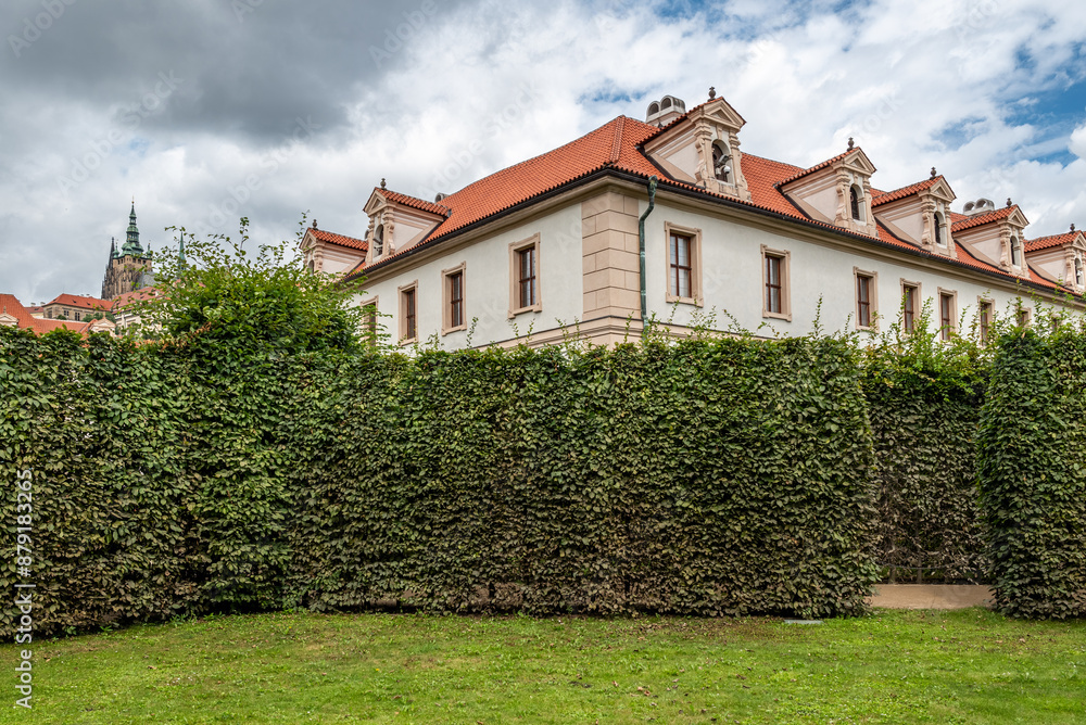 Waldstein Garden and Wallenstein Palace that houses the Senate of the Czech Republic in Prague Waldstein Garden and Wallenstein Palace that houses the Senate of the Czech Republic in Prague