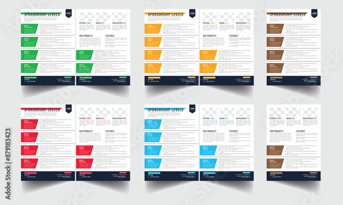 Technical Data Sheet layout template. Product Catalogue & modern a4 product catalog design template, Sponsorship level template design, A4 flyer, corporate flyer, business flyer, catalog