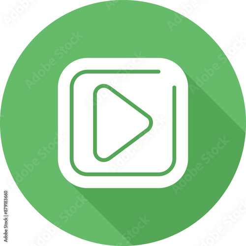 Play Sqaure Vector Icon
