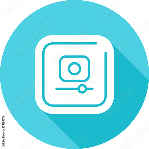 Video Record Square Vector Icon