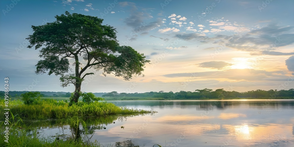 Exploring the Beauty of Amazon Rainforest Trees for Ecotravel Inspiration. Concept Ecotravel, Amazon Rainforest Trees, Nature Photography, Sustainable Travel, Environmental Conservation Exploring the Beauty of Amazon Rainforest Trees for Ecotravel Inspiration. Concept Ecotravel, Amazon Rainforest Trees, Nature Photography, Sustainable Travel, Environmental Conservation