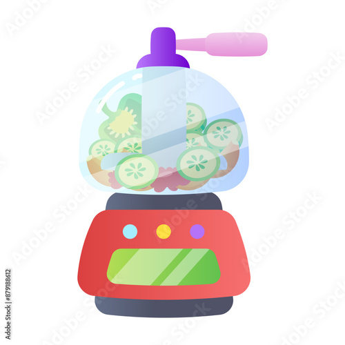 A food processor flat icon  