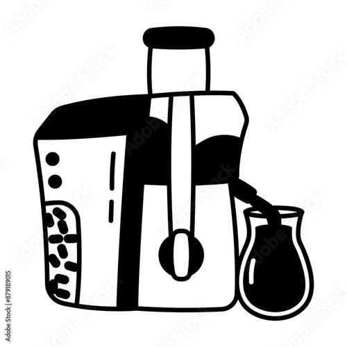 A glyph icon of a juicer machine