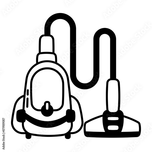 A glyph vacuum cleaner icon 