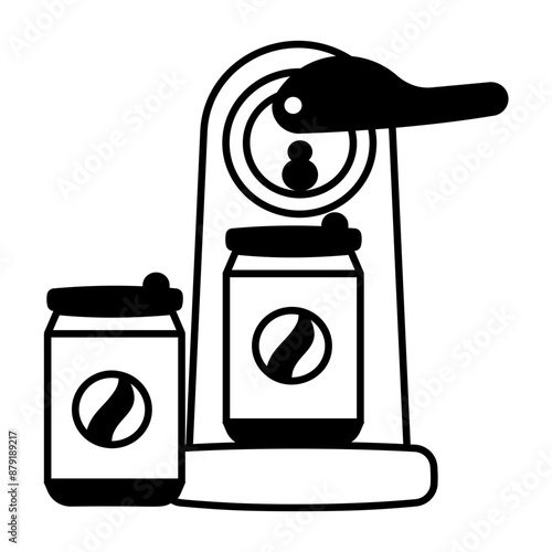 A can opener glyph style icon 
