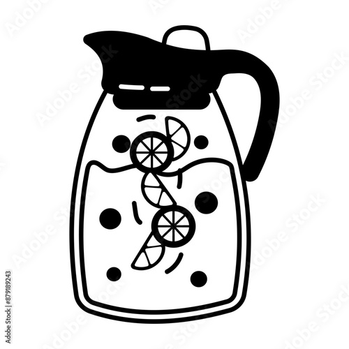 glyph icon of an infuser pitcher 