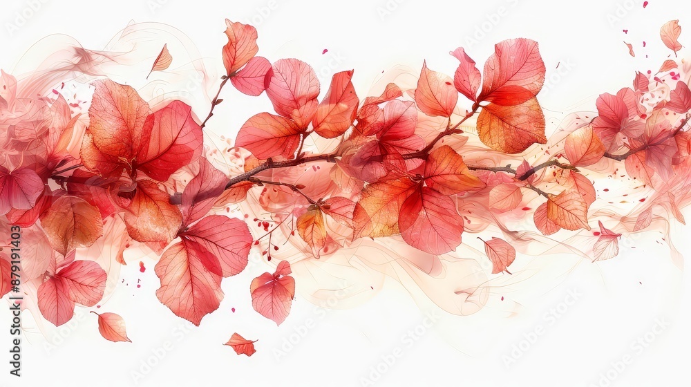 Many tender pink petals randomly flying in the air. Many tender pink petals randomly flying in the air.