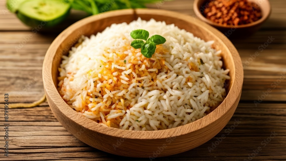 Deliciously seasoned rice ready to be savored Deliciously seasoned rice ready to be savored
