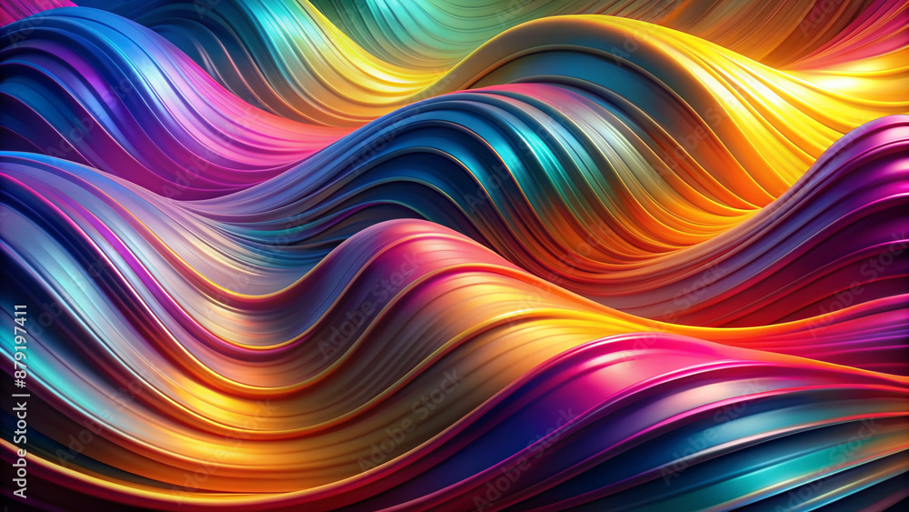 Vibrant abstract 3D background featuring a mesmerizing fluid wave render with a bright, colorful gradient, evoking a sense of dynamic energy and futuristic style. Vibrant abstract 3D background featuring a mesmerizing fluid wave render with a bright, colorful gradient, evoking a sense of dynamic energy and futuristic style.