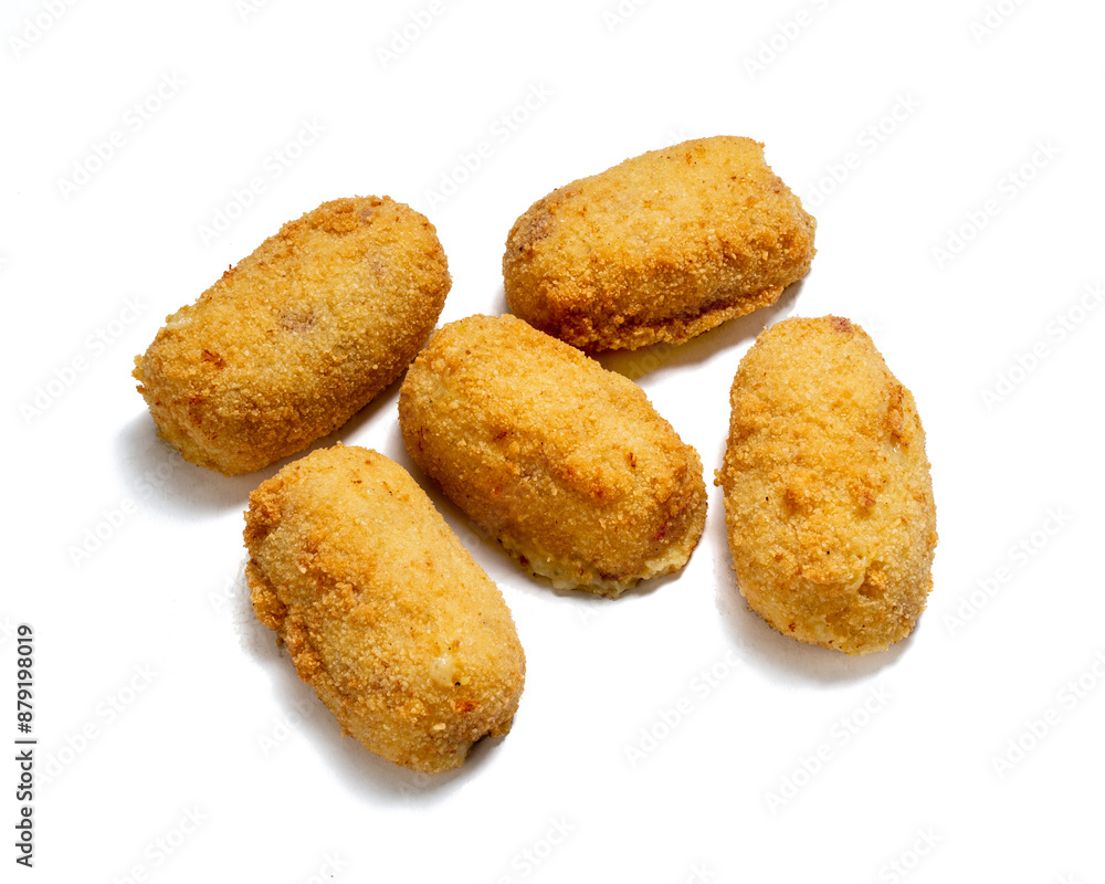 potato croquettes isolated white background potato croquettes isolated white background