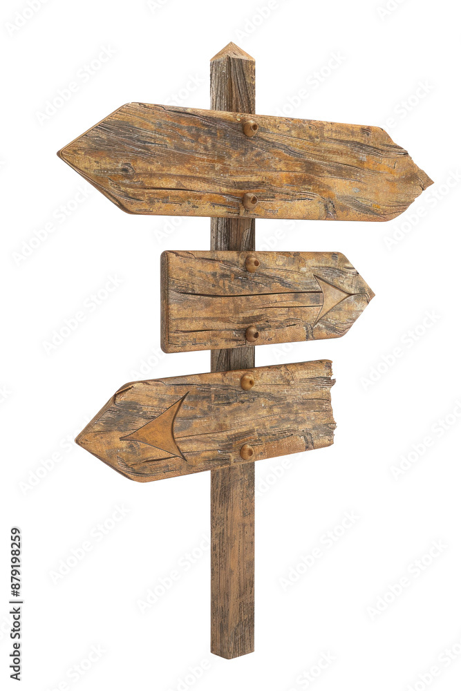 Rustic Wooden Direction Signpost Rustic Wooden Direction Signpost