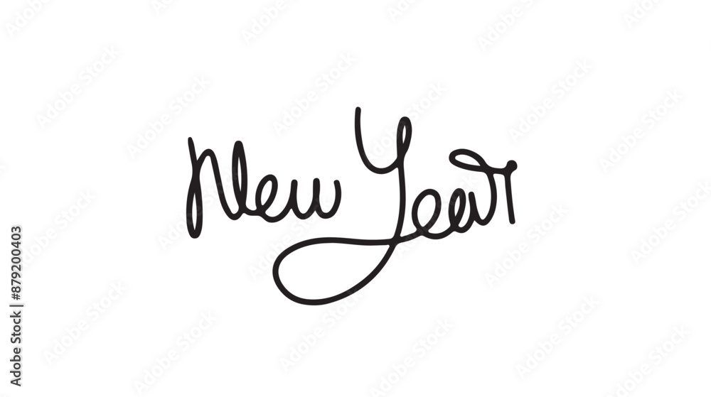 Continuous one line doodle drawing of new year 2025. Holiday concept, festive New year handwriting text, minimalist design. Continuous one line doodle drawing of new year 2025. Holiday concept, festive New year handwriting text, minimalist design.