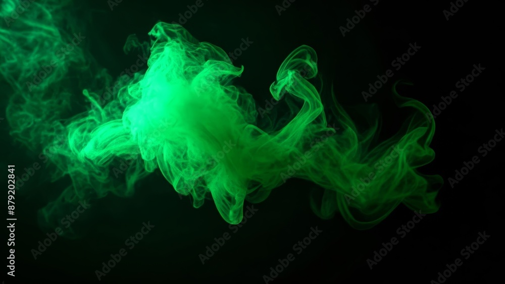 Ethereal green smoke perfect for a mysterious atmosphere Ethereal green smoke perfect for a mysterious atmosphere