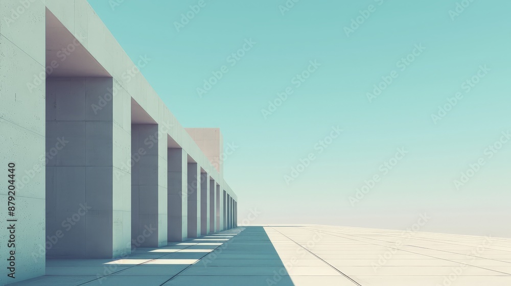 Futuristic Minimalist 2D Flat Illustration of Cutting-Edge Architecture with Sleek Lines and Depth of Field Futuristic Minimalist 2D Flat Illustration of Cutting-Edge Architecture with Sleek Lines and Depth of Field