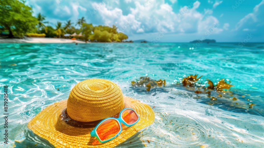 Obraz premium snorkeling, boutique stores, sun hats, adventure sports