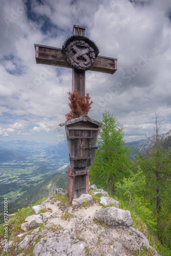 Mountain valley near Klettersteige am Jenner in Berchtesgaden National Par, Alps photo