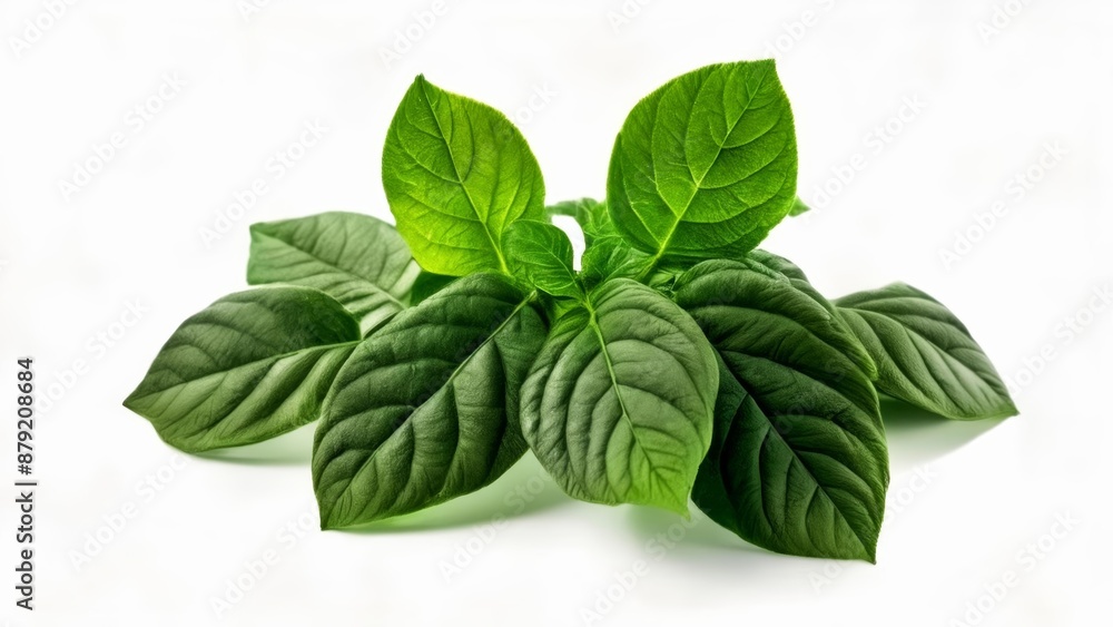 Fresh and vibrant basil leaves Fresh and vibrant basil leaves