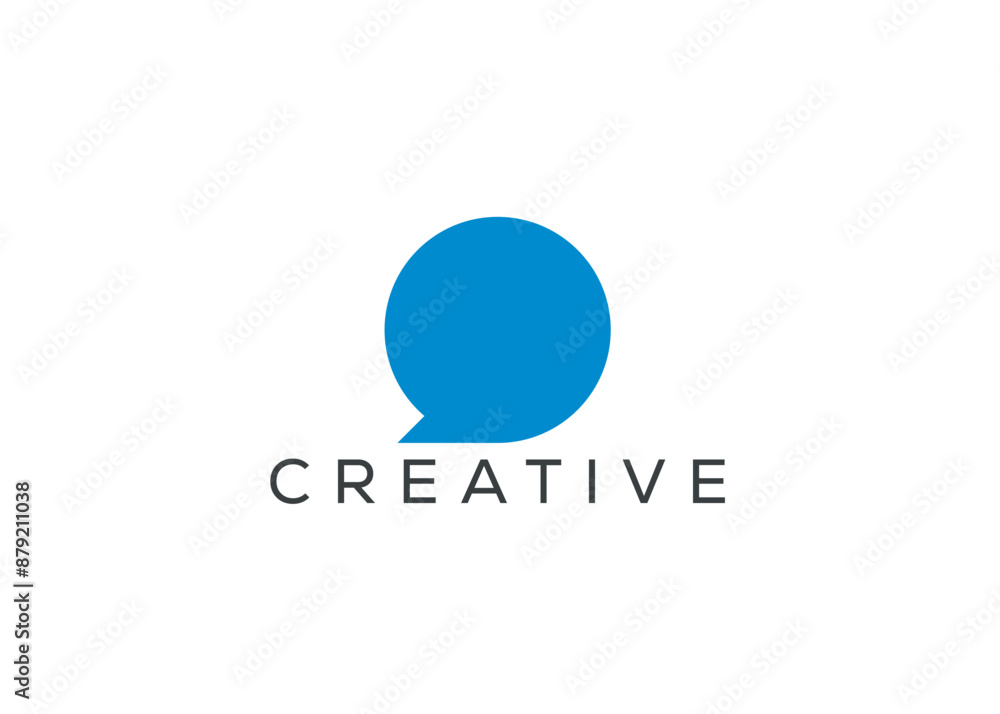 Minimal and professional message logo design template. Chat bubble logo Minimal and professional message logo design template. Chat bubble logo