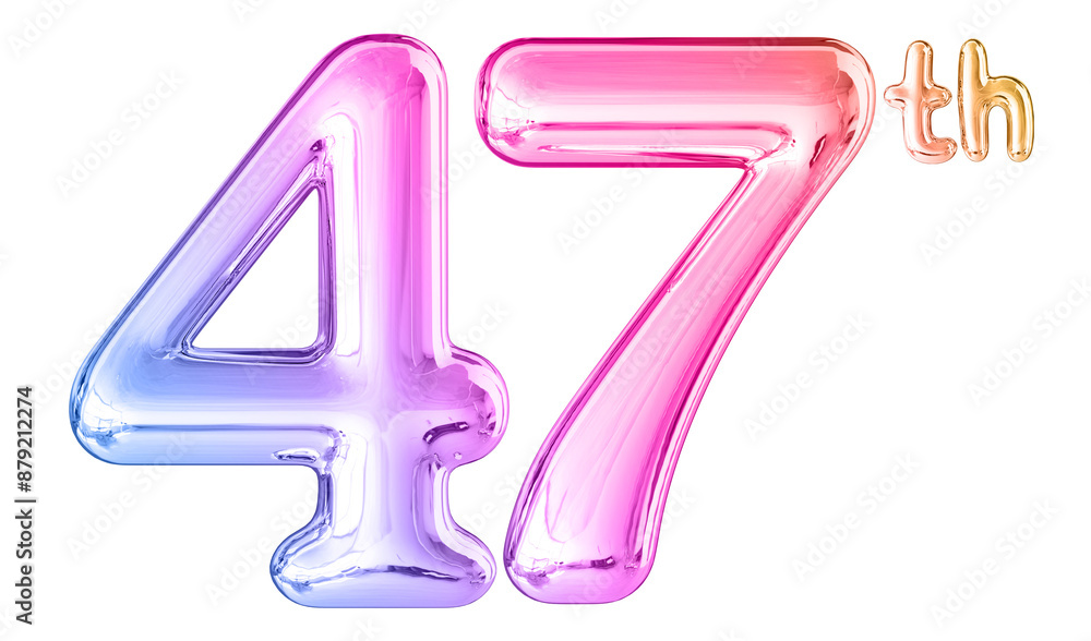 47th Anniversary Gradient Number 3D 47th Anniversary Gradient Number 3D