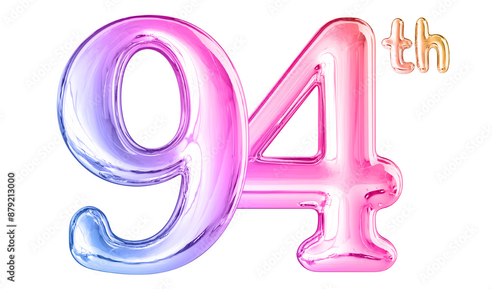 94th Anniversary Gradient Number 3D 94th Anniversary Gradient Number 3D
