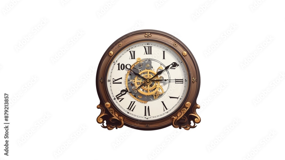 Alarm Clock and Hourglass Pictures on White Background, Capturing the Essence of Time Alarm Clock and Hourglass Pictures on White Background, Capturing the Essence of Time