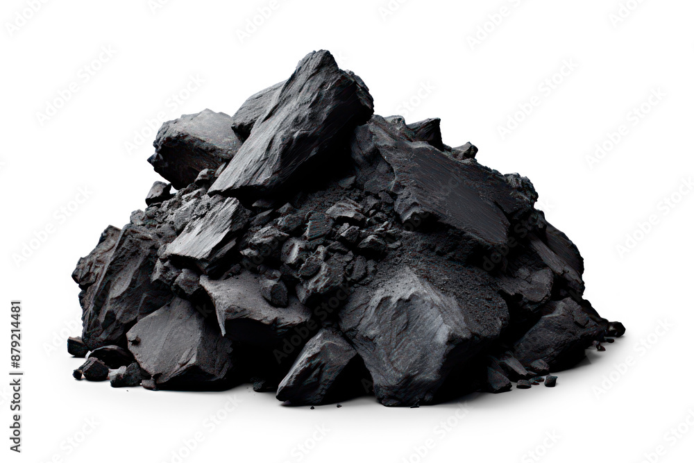 pile of coal isolated on transparent background, png file pile of coal isolated on transparent background, png file