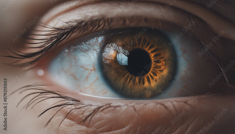 Naklejka premium a macro shot of the human eye