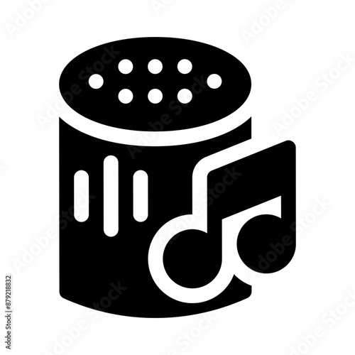 smart speaker glyph icon