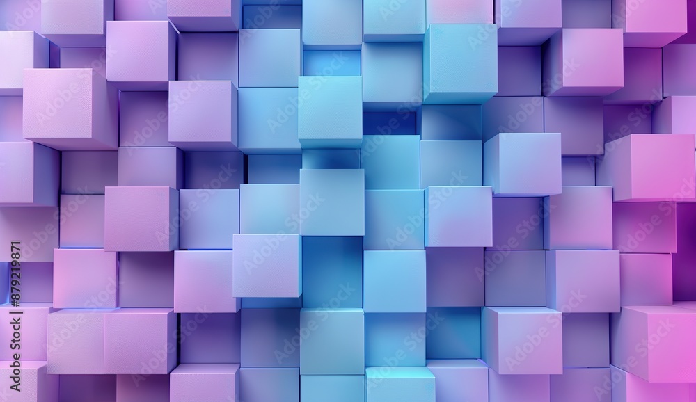 Abstract Cube Pattern in Pastel Colors Abstract Cube Pattern in Pastel Colors