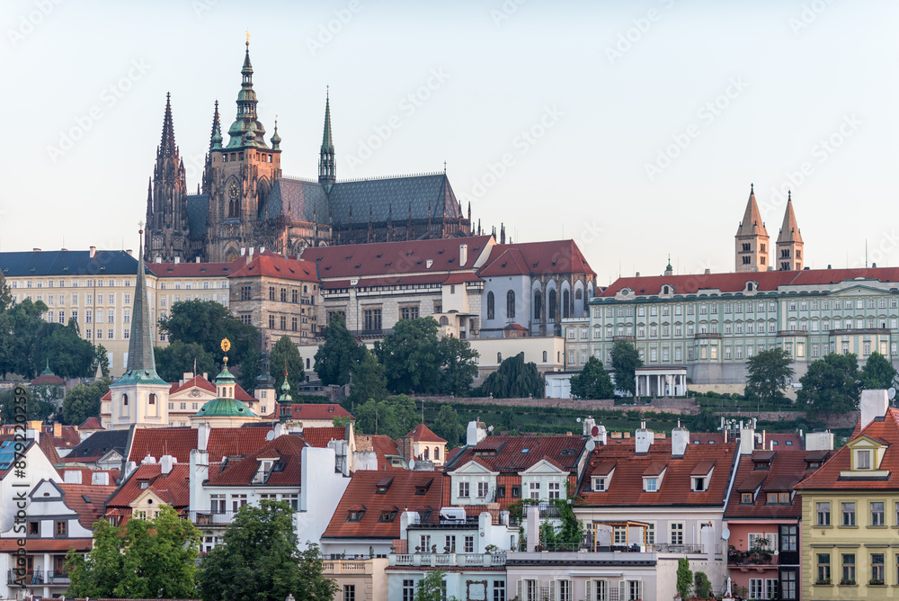 Cityscape view of Prague castle and Mala strana in Prague, capital of Czech republic Cityscape view of Prague castle and Mala strana in Prague, capital of Czech republic