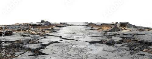 Cracked Asphalt Surface Isolated