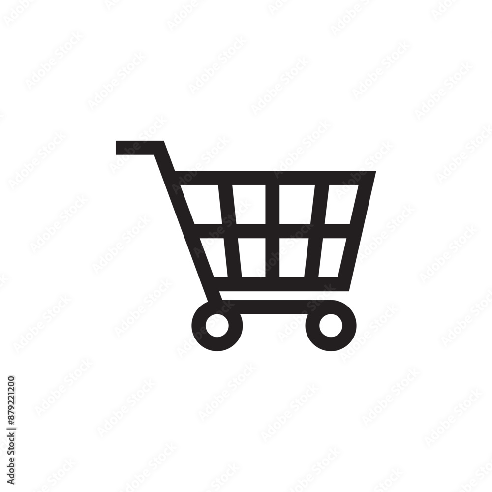 Shopping cart icon vector. Simple cart sign Shopping cart icon vector. Simple cart sign