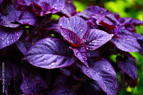 Strobilanthes dyeriana, the Persian shield or royal purple plant photo