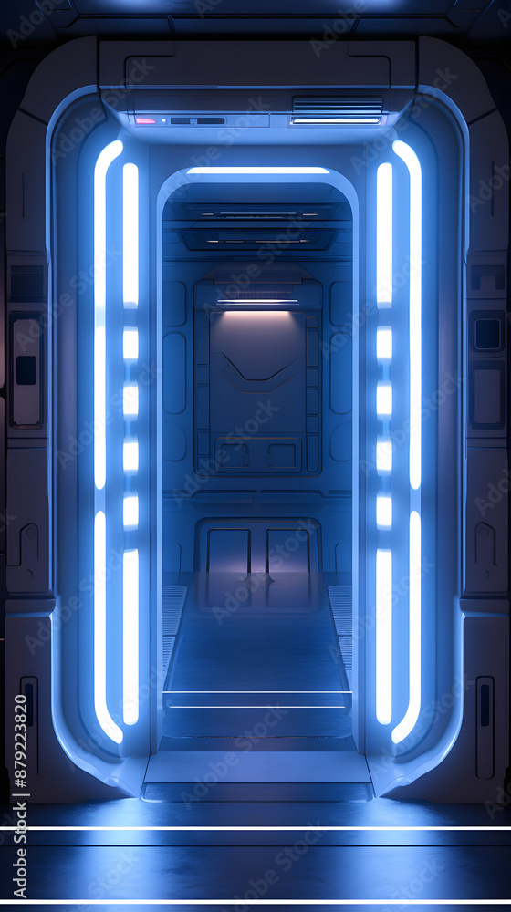 Digital sci-fi door surreal abstract poster mobile phone background Digital sci-fi door surreal abstract poster mobile phone background