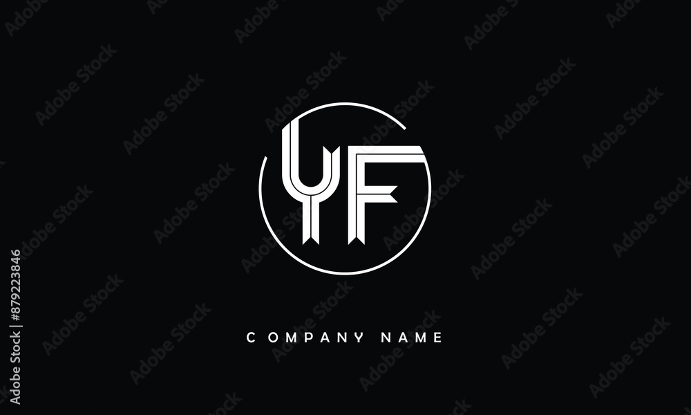 YF, FY, Y, F Abstract Letters Logo Monogram YF, FY, Y, F Abstract Letters Logo Monogram