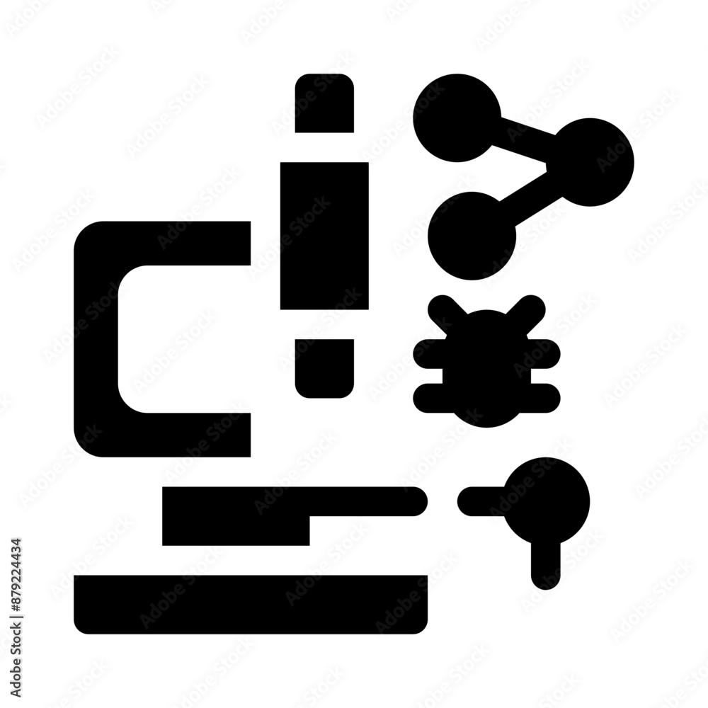 microscope glyph icon microscope glyph icon