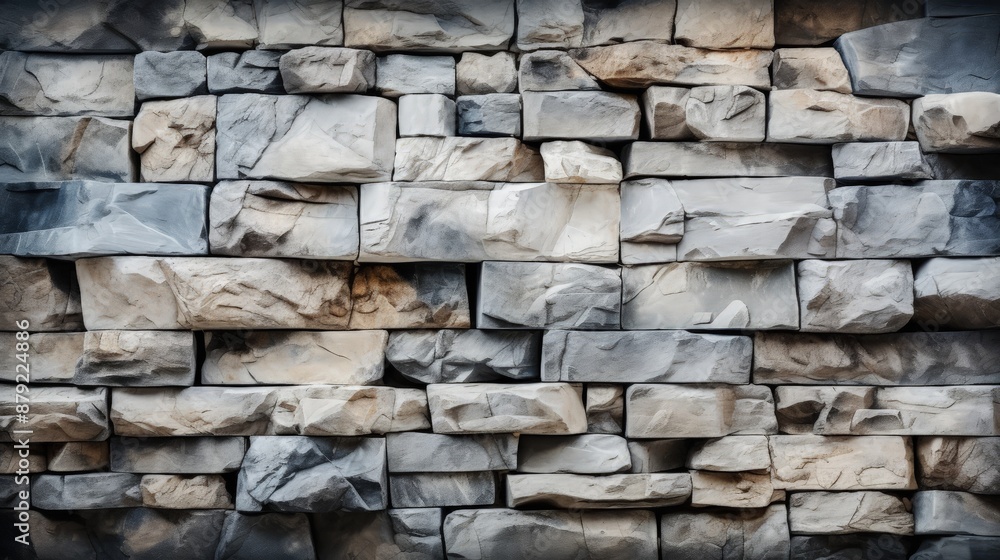 Realistic Gray Stone Wall Texture Background Design Realistic Gray Stone Wall Texture Background Design