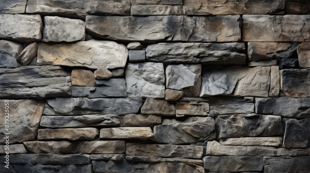 Realistic Gray Stone Wall Texture Background Design Realistic Gray Stone Wall Texture Background Design