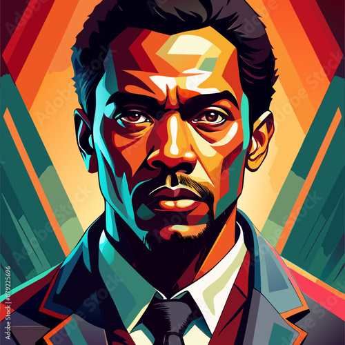 illustration of afro american