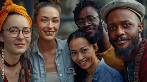 Group Portrait of Diverse Friends