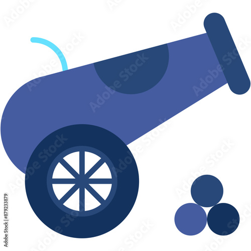 cannon, weapon, circus, shoot, entertainment Icon