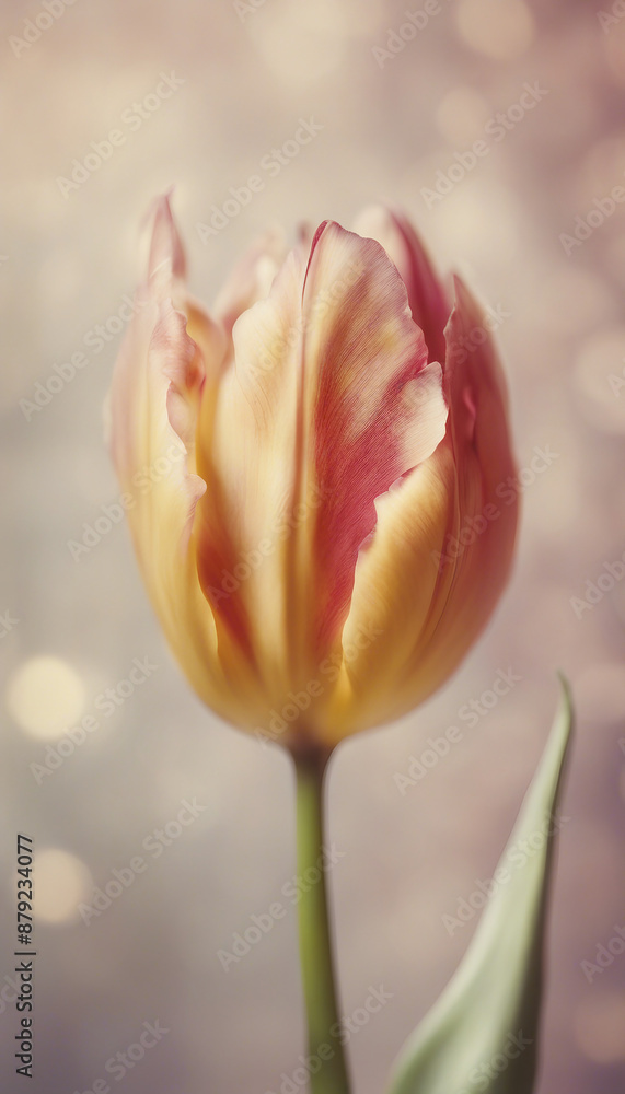 Real Pressed a tulip flower petal plant Real Pressed a tulip flower petal plant