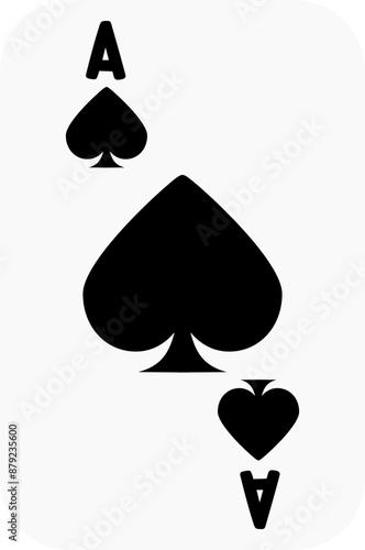Ace of Spades Playing Card Graphic 