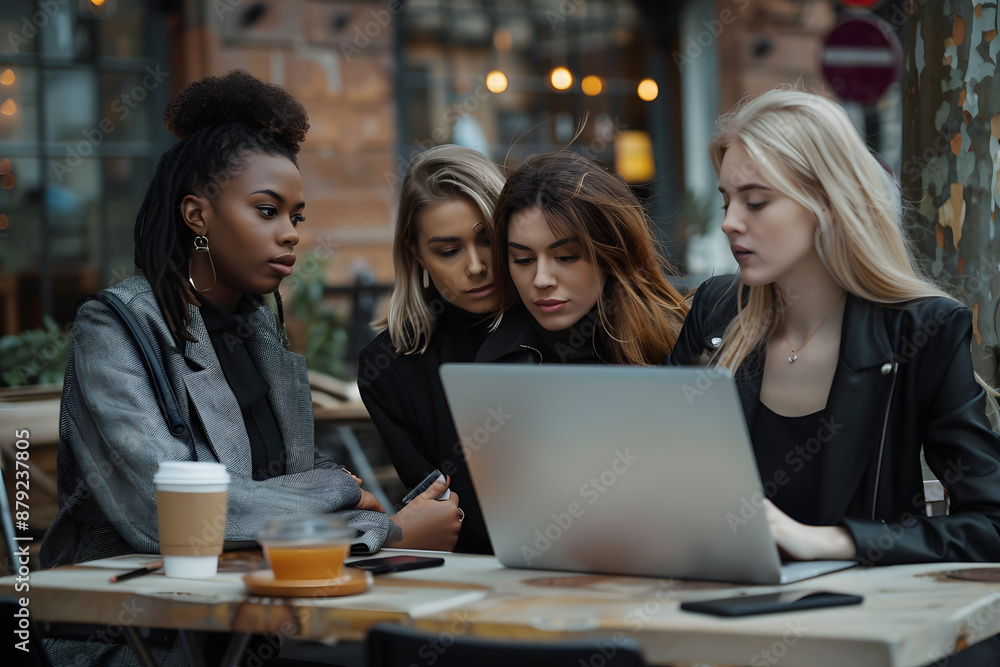What involves the world of business, women gathered, bosses, executives and other workers of a company. What involves the world of business, women gathered, bosses, executives and other workers of a company.