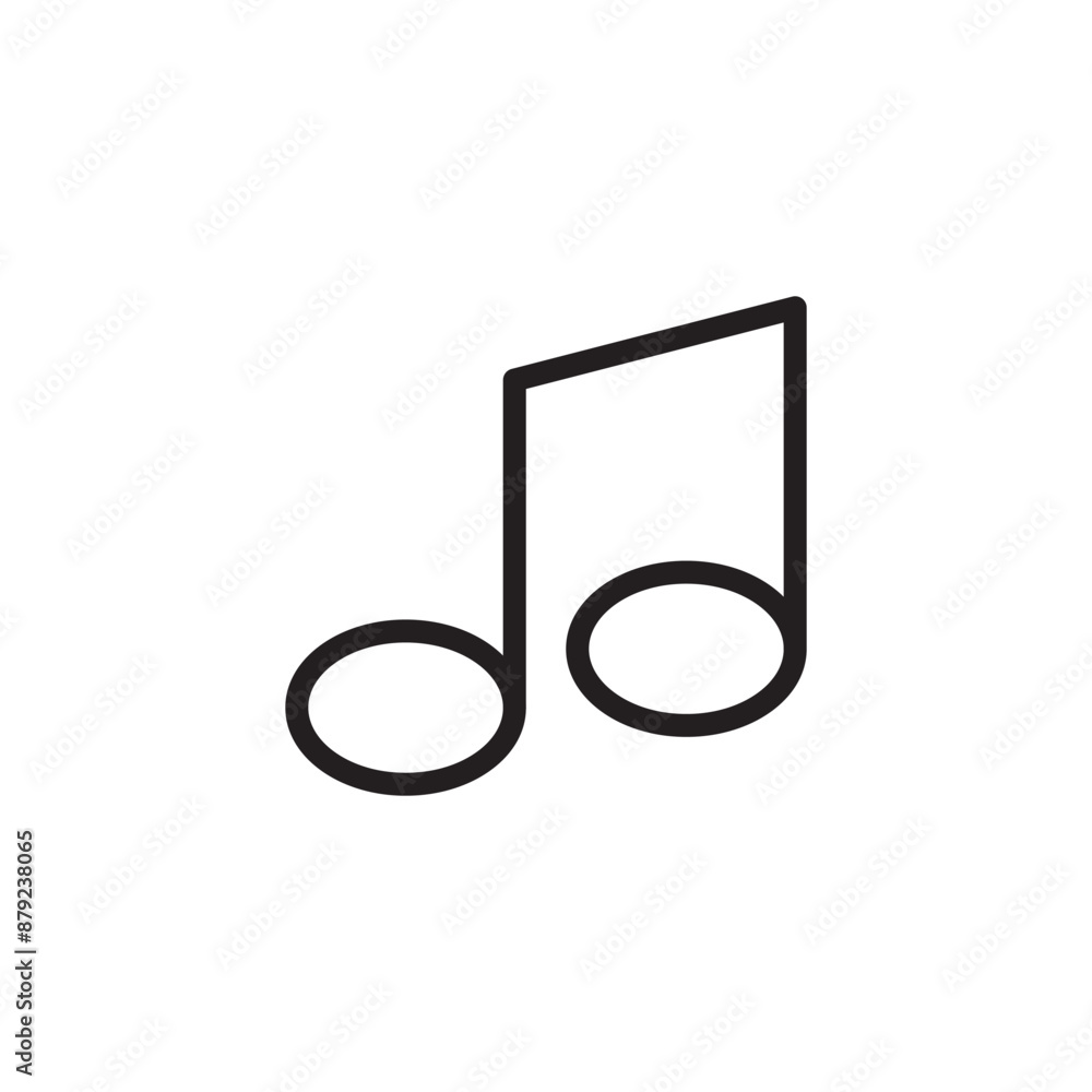 Music note or eight note flat icon for apps and websites Music note or eight note flat icon for apps and websites