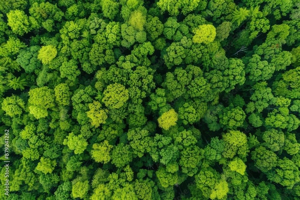 Naklejka premium Lush Green Canopy of Dense Forest